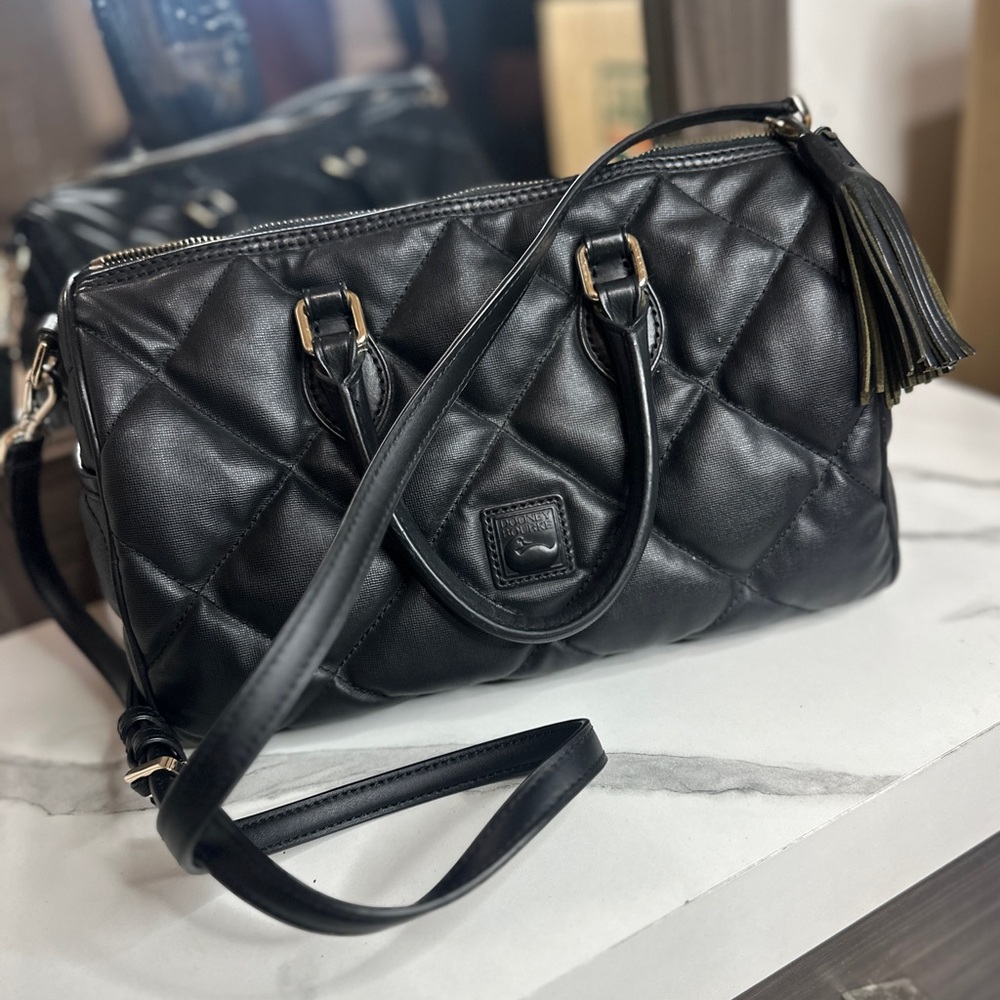 Dooney & Bourke Black Quilted Satchel